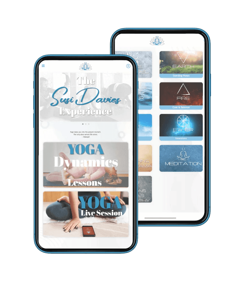 Susi Davies Dynamic Yoga App Mockup